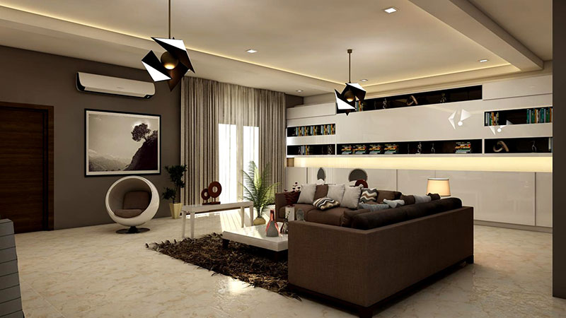 Home rectangular white coffee table near brown leather sofa.jpg